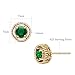 Tiny Gold Emerald Green Stud Earrings for Women Circle Green Cubic Zirconia Post Earrings Handmade Hypoallergenic Small Earrings Emerald Jewelry