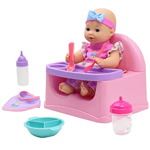 Dream Collection: Feeding Fun Doll Set W/ 12" Baby Doll - Gi-Go Dolls, Kids Playset, Ages 3+, Multicolor #TOP3