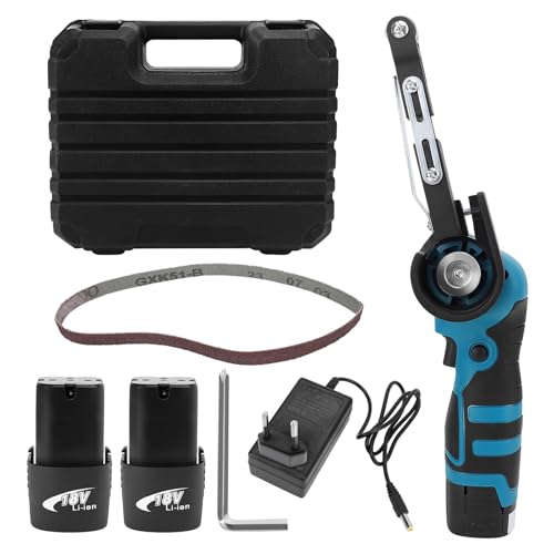 {Lijadora de Banda para Madera Pequeñas Lijadora de Banda WODHMIEY Lijadora de Banda 16.8V, con Baterías 1.5Ah, 7000RPM, 15 Bandas de Lija (80-1000), Motor Potente para Madera y...