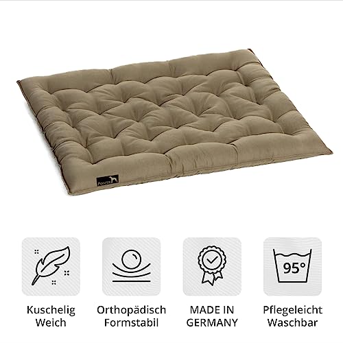 Pointer | Urban Hundekissen Mittelgroße Hunde, 70x60 cm - Orthopädisches Hundebett Waschbar bis 95°C, Geruchsfrei, Robust, Indoor & Outdoor, Made in Germany (XL - 70x60 cm, Goldbraun)