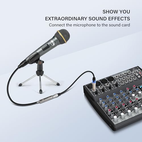 PNGKNYOCN 1/4" to XLR Cable,Balanced XLR Male to 6.35mm TRS Female Microphone Audio Cable for Speakers Stage, DJ and More(50cm) - Image 4