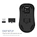 Arteck 2.4G Wireless Mouse with Nano USB Receiver Ergonomic Design Silent Clicking for Computer/Desktop/PC/Laptop and Windows 10/8/7 Build in Rechargeable Battery (Black)