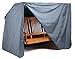 Kronenburg Schutzhülle Hollywoodschaukel Winterfest 3-4 Sitzer aus 420D Oxford Gewebe 150x210x150 cm in Grau – Abdeckhaube wasserdicht mit 2 Reißverschlüssen - Abdeckplane Gartenschaukel wetterfest