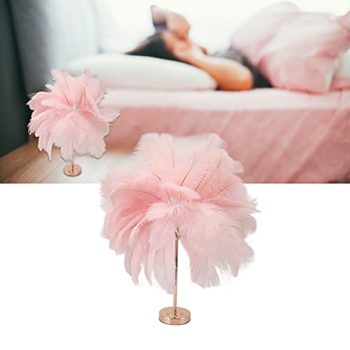 Ostrich, USB C Warm White Light Beside Table Lamp, with Plug in Wire, for Bedroom Nightstand Lamp Desk Night Light (Pink) - Image 3