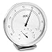 ADE Analogowy termohigrometr WS 1813 (mechaniczny termometr z higrometrem, ze stali nierdzewnej z pokrywą ze szkła, średnica 11,5 cm) srebrny