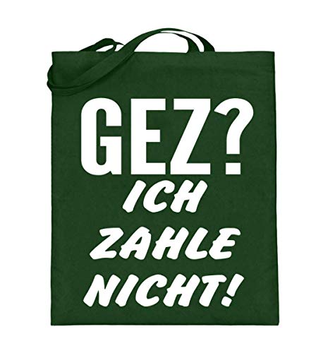 Sac en toile de jute vert 38x42cm anses longues anti-déchirure