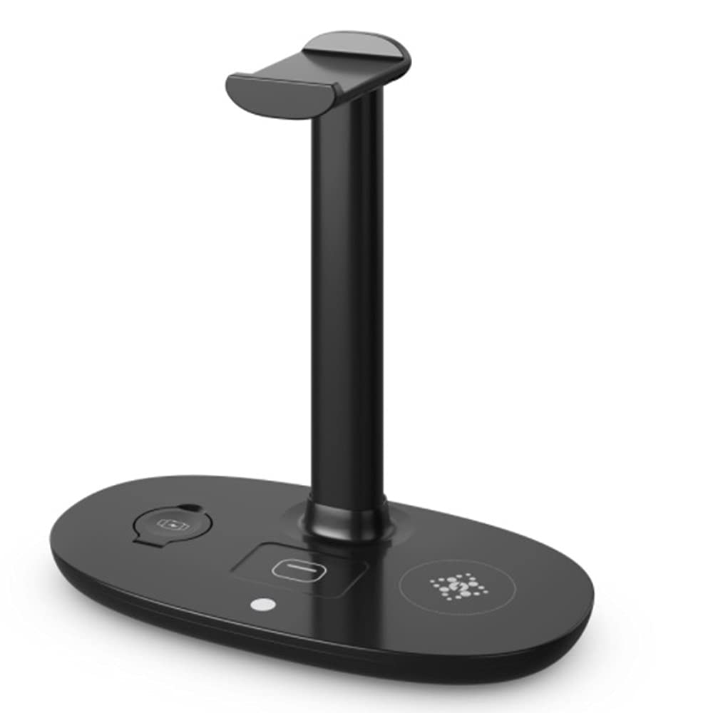 Vklopdsh pour /12 Pro Chargeur 4 en 1 Support de Casque à de Charge pour Watch/ (Noir)