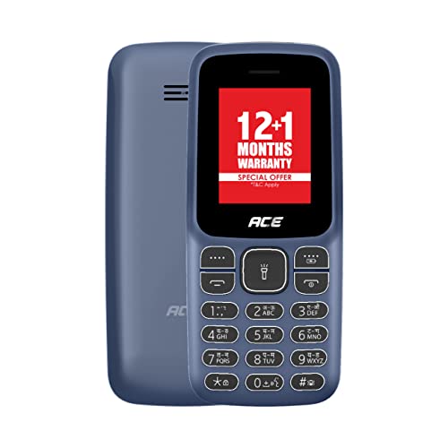 Image of itel Ace2 Comes with 1.8 inch Display Size, 1000 mAh Battery, Bluetooth with Kingtalker & Contact icon Support | Deep Blue
