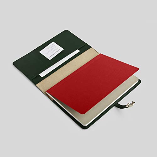 Image of myPAPERCLIP Personal Organiser, Classic Edition, Fits Any A5 Size Notebook, Magnetic Lock (Classic - L1 Green)