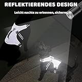 BELPRO Mehrzweck-Hundegeschirr, ausbruchsicher, kein Ziehen, reflektierend, verstellbare Weste mit strapazierfähigem Griff, Hundegeschirr für große/aktive Hunde(Schwarz, M)