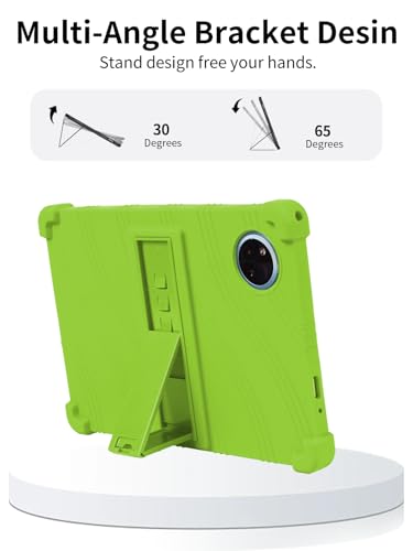 Étui en silicone DOOGEE Tab A9+ vert de 11 pouces avec support - 3
