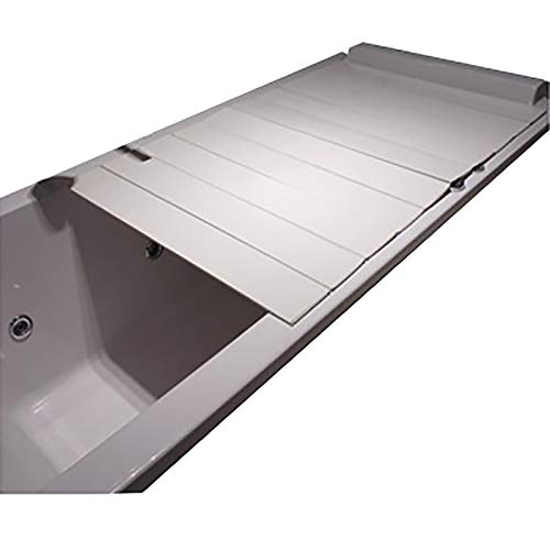 Cubierta plegable para bandeja de bañera, tablero aislante de PVC blanco (175 x 70 x 0,6 cm)