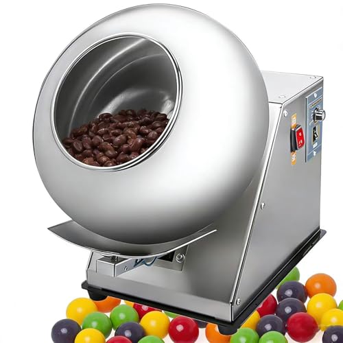 RSPPPJQ Pequeña máquina Comercial for recubrir azúcar, 3-6 kg/h, Mini máquina for recubrir Chocolate, for azúcar, Chocolate, Cacahuetes, etc.