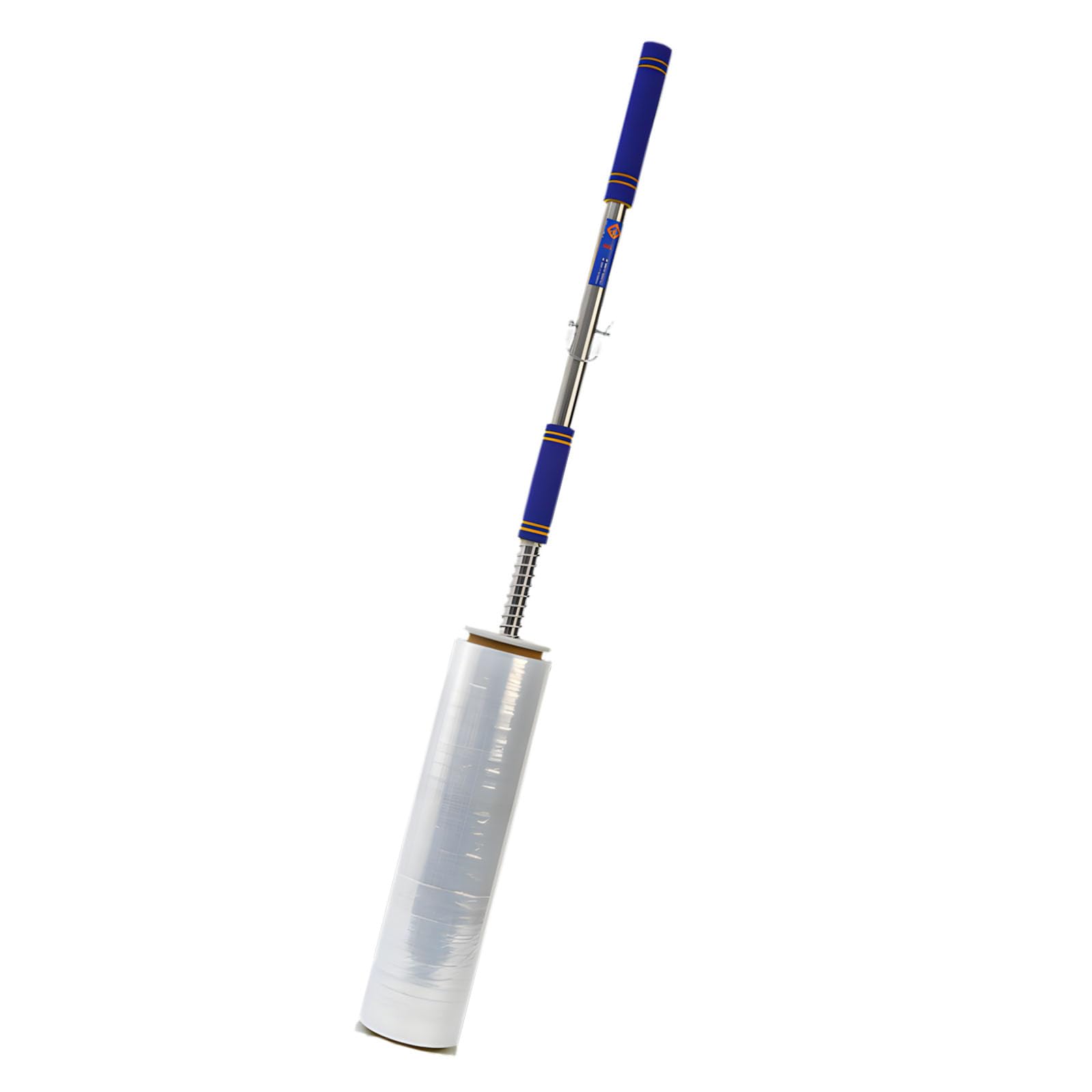 Wrap Dispenser with Ergonomic Handle for Smooth Pallet Wrapping Long Reach Pallet Wrapper