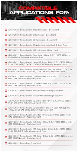 Image of R1 Concepts Front Brake Kit Fits 2019-2025 Toyota Corolla; 2020-2024 Toyota Prius| Optimum Oep Pads, Drilled Slotted Rotors| Hardware| 11.1 inch Front