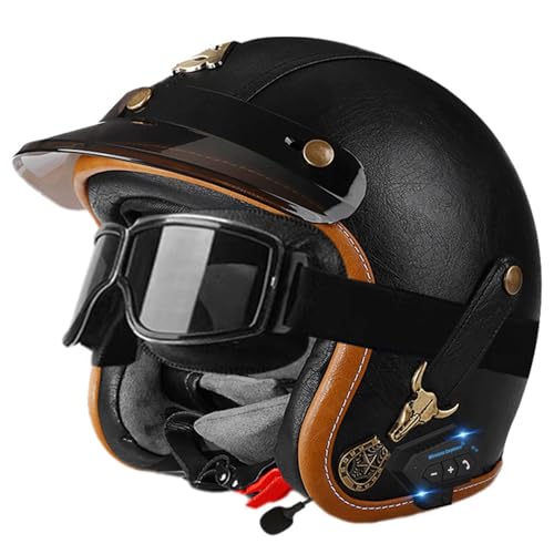 Casque jet moto bluetooth homologué ECE DOT taille S pour scooter électrique - 2