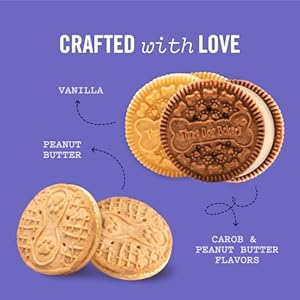 Three dog bakery lickn crunch sandwich cookies variety pack premium treats for dogs carobpeanut butter goldenvanilla pupper butters 378 ounces 3 pack  urban country home decor