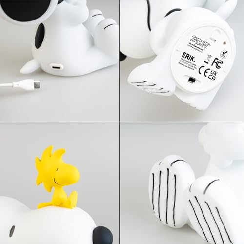 Image of Grupo Erik Snoopy Lamp, Snoopy Gifts | Night Light Kids Lamp, Snoopy Merch, Peanuts Snoopy