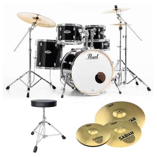 Pearl Export EXX725SZ/C31 - Juego de platillos y taburete, color negro