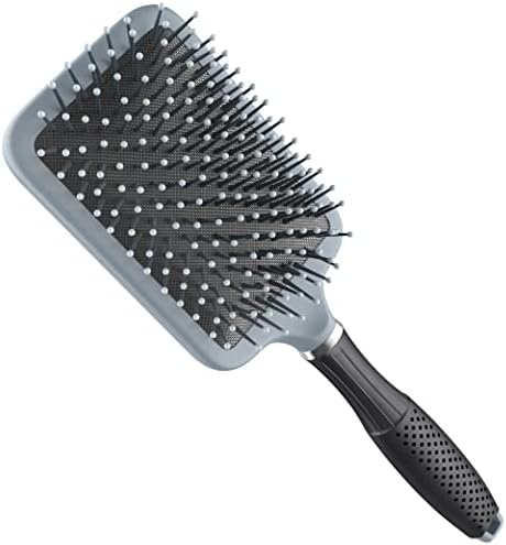 Ross Ultra Paddle Hair Brush | Wide Cushion Design with Soft Ball-Tipped Bristles for Smooth Detangling, Frizz Control & Scalp Massage | Ideal for Men & Women, All Hair Types (Grey)