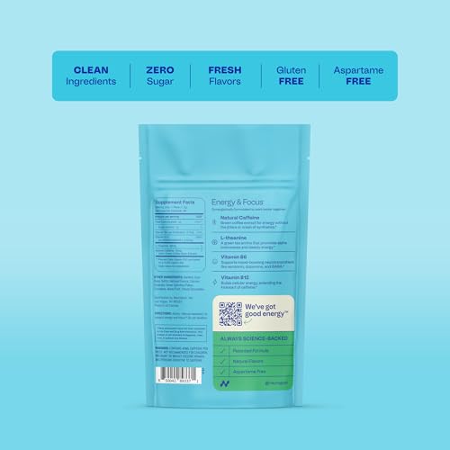 image for Neuro Energy & Focus Gum - 40mg Natural Caffeine Gum & Nootropic Energ