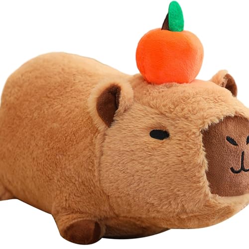 Jouet capybara avec son intégré peluche allongée 30 cm interactive - 2