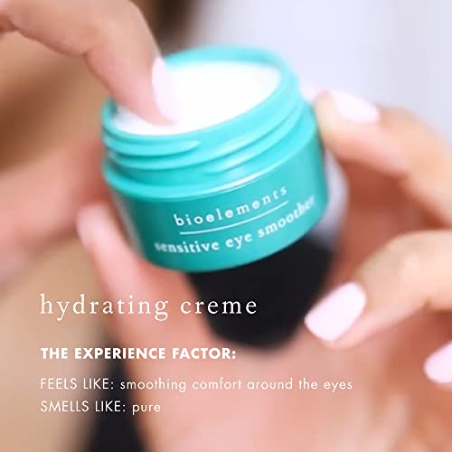Bioelements Sensitive Eye Smoother - 0.5 Oz - Night Anti-Aging Eye Cream To Improve Darkness & Puffiness - Light & Non Greasy - Vegan, Gluten Free - Never Tested On Animals #TOP3