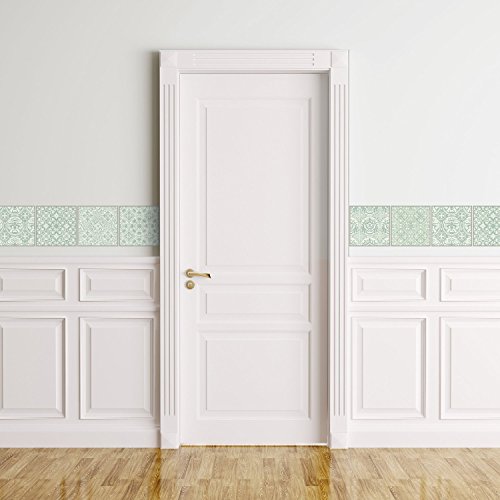 Decoratieve stickertegels 15x15 cm met leuke motieven en ornamenten voor muren en tegels | 12-delige set | satijnen… - Image 3