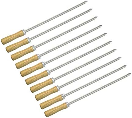 Kit 15 Mini Espetos Espetinho Churrasco Inox 40cm Resistente