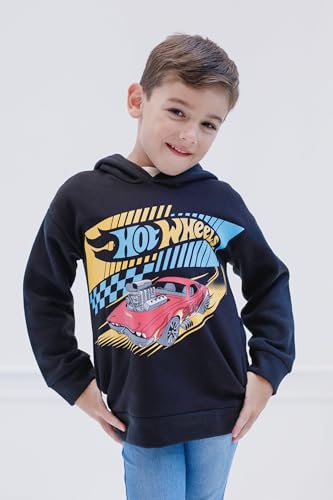 Image of Hot Wheels Boys' Fleece Hooded Sweatshirt Toddler to Big Kid