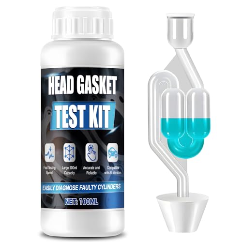 AllisWay Head Gasket Test Kit Combustion Leak Tester Kit Head Gasket Tester Precise Detection Portable Operation Suitable For Car Truck Minibuse Transport Vehicle Motorcycle Detector for 50 Tests