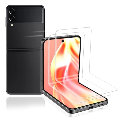Carantee Schutzfolie für Panzerglas für Samsung Galaxy Z Flip 4 5G 2 Stück Hohe Touch-Empfindlichkeiti Displayfolie 9H Kratzfest Schutzglas Folie HD Blasenfrei Anti-Fingerabdruck Displayschutz