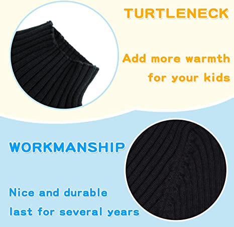 Image of CHACKO Boy's|Girl's Winter Woollen Full Sleeve High Neck Sweater|Skeevy Pack of 01(Black)