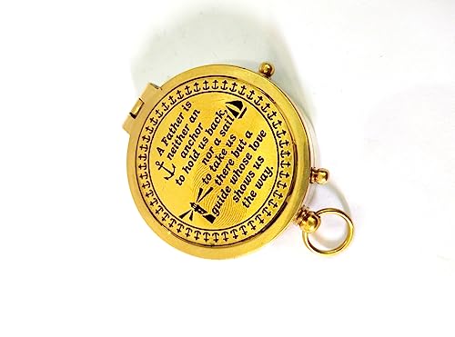 Brújula de latón grabada personalizada miniatura 1