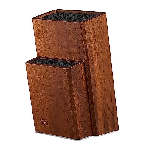 Comparison: Best Knives Block Holder 9 ENOKING Universal Knife Block without Knives, Acacia Wood Knife Holder/Knife Organizer with Removable Plastic Bristles for Kitchen Counter Knife Storage Rack