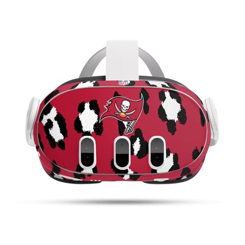 Autocollant NFL Tampa Bay Buccaneers Meta Quest 3 Skin en Vinyle Léopard Head Case Designs