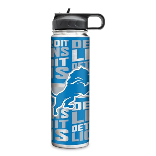 Rico Industries NFL Football Detroit Lions 22oz Stainless Steel Tumbler with Lid - Great For Coffee Tea Water or Cocktails