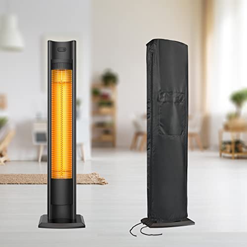 Andacar Patio Heater Covers, Waterproof Outdoor Heater Cover With Zipper Heavy Duty Electric Heater Storage Cover For Patio Outside Home Use - 4"Dx8.7"Wx38"H #TOP1