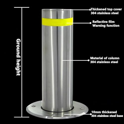 Bolardo de acero inoxidable reflectante para seguridad vial miniatura 7