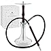 Produktbild KMS Athribes Shisha - Edles Holz Shisha Komplettset mit sicherer Gewinde Bowl - Inkl.Holzmundstück Schlauch - Nargile Shisha Set mit zeitlosem Design