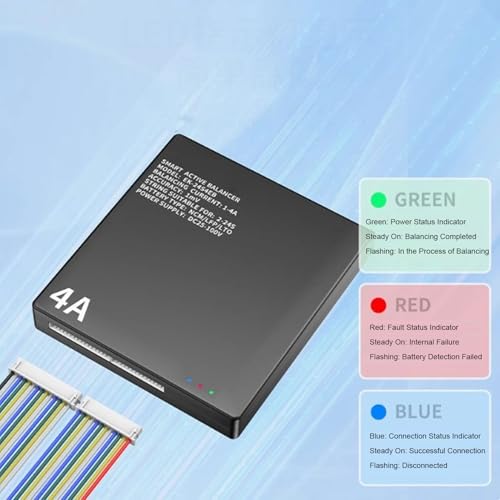 Ecualizador activo para baterías Yunseity de 15-16S, precisión de 1 mV, compatible con APP, apto para RV, sistema de paneles solares y fuentes de energía UPS miniatura 2