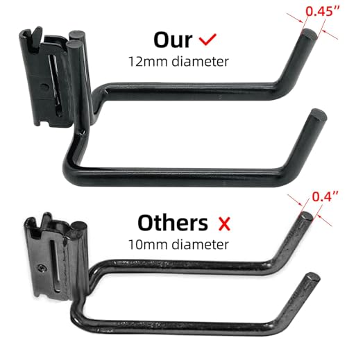 Gancho de almacenamiento para riel e-track de herramientas resistente a la oxidación 5