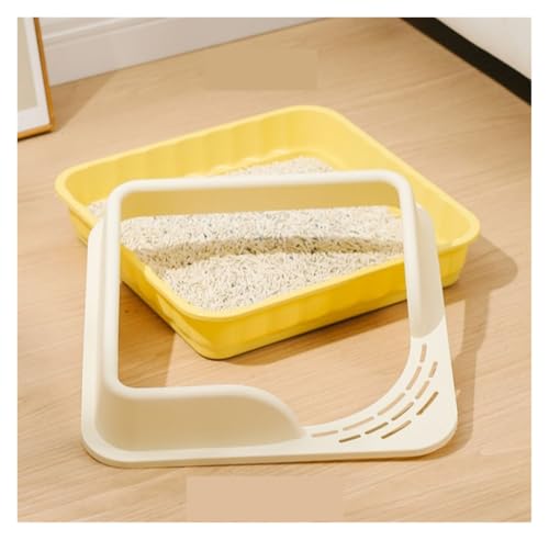 Caja de arena para gato con bordes semi cerrados y diseño abierto miniatura 4