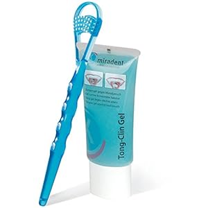 Miradent Tong-Clin set gel/tongschraper, 50 ml, 2 stuks
