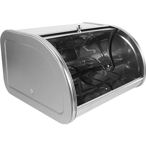 Holibanna Metal Bread Box for Kitchen Counter Compact Bread Storage Organizer to Maintain Freshness Stylish Kitchen Decor Easy to Clean