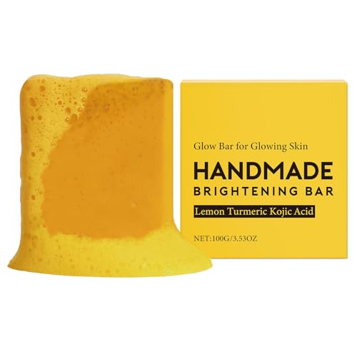 Jabón De Cúrcuma, Con Fórmula Hidratante, Limpiador De Iluminación Y Fragancia Duradera, Jabón De Barra Facial, Barra Facial Hidratante, 100G, Para Hombres, Mujeres, Uso De La Cara Y El Cuerpo