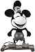 Beast Kingdom Mickey Mouse 90th Anniversary Mea-008 Steamboat Willie Mini Egg Attack Figure, Multicolor