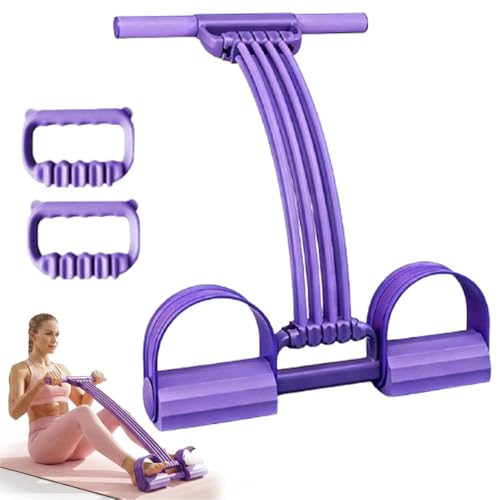 Image of 2026 New Pedal Resistance Band with Handles, 8 Tube Elastic Foot Pedal Puller Rope, 3 in 1 Multifunctional Exercise Bands for Yoga Pilates, Full Body Workout, Stretching, Waist, Arm, Leg