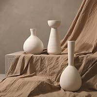 山水琵琶瓶 工芸品 陶磁器 装飾品 花瓶 花器 美品 美術品 置物 陶芸 花瓶 陶器 インテリア置物 デザイン 小さい 3つセット わかさま