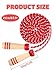Lorvain Jump Rope for Kids, 8.5FT Adjustable Cotton Skipping Rope with Wooden Handle for Girls and Boys Fitness Workout Exercise Outdoor Activity, Red Jump Rope